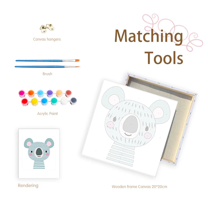 Cartoon Paint by Numbers Kit