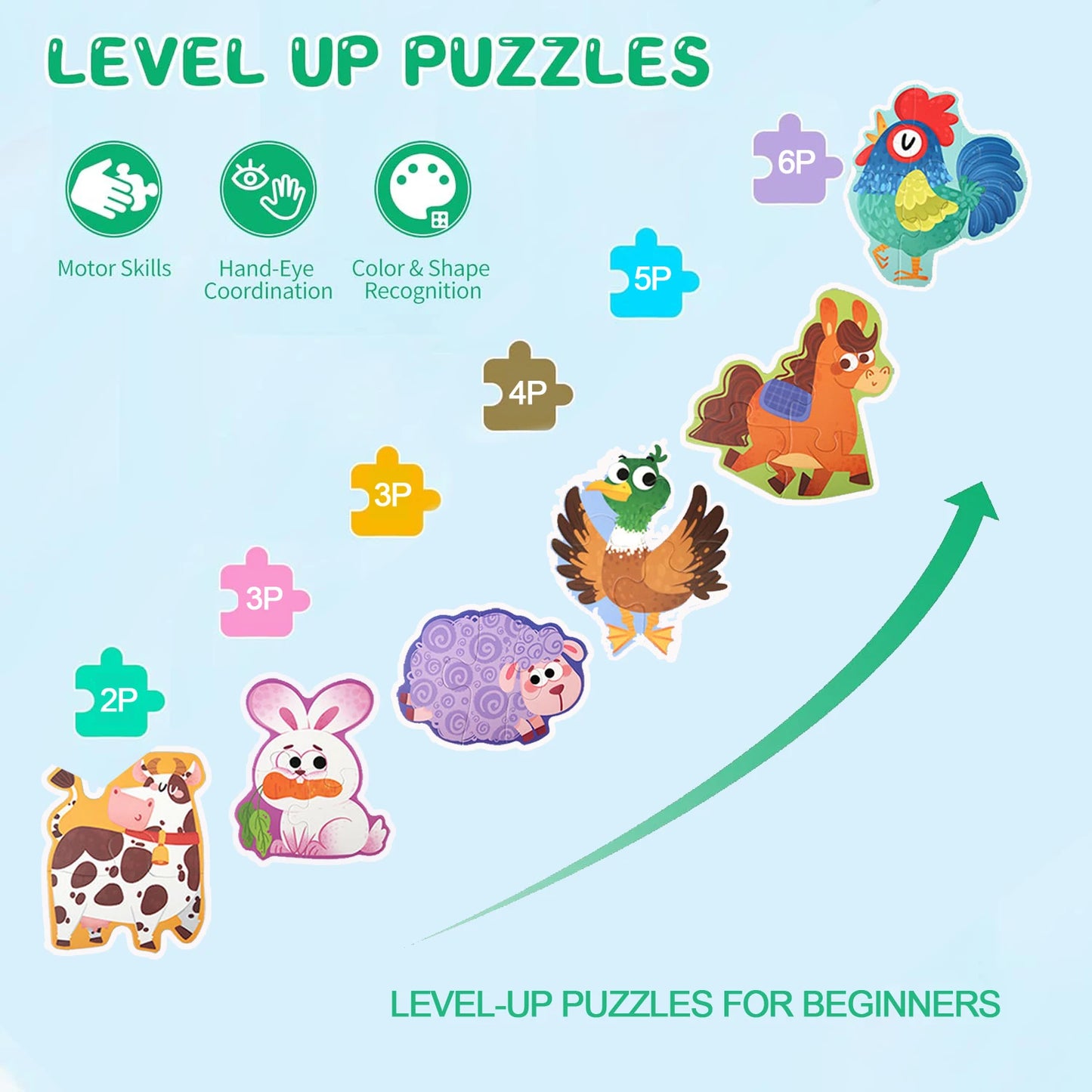 Cartoon Animal Puzzle Set