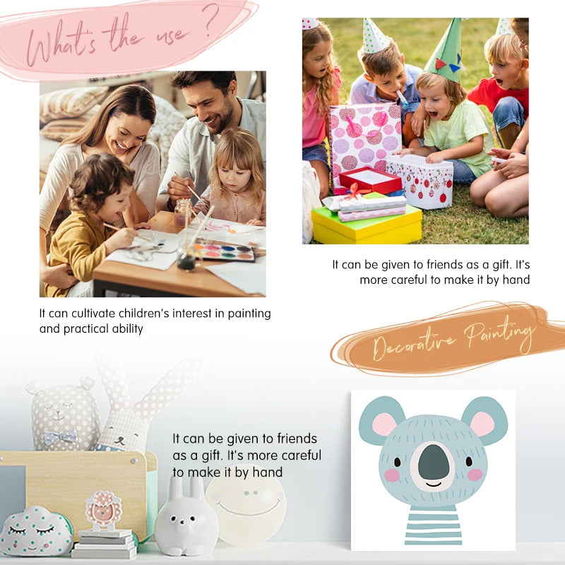 Cartoon Paint by Numbers Kit