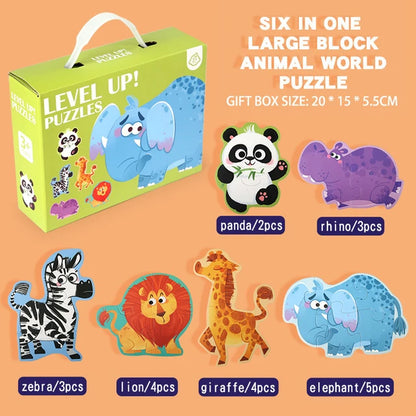 Cartoon Animal Puzzle Set