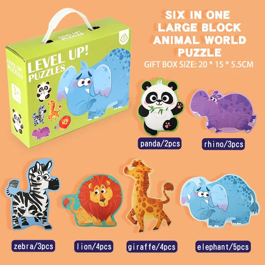 Cartoon Animal Puzzle Set