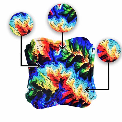 Colorful Hillside Wooden Puzzle