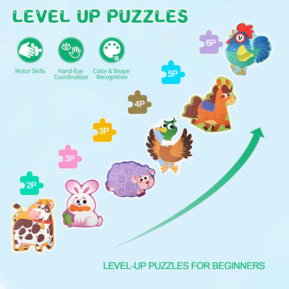 Cartoon Animal Puzzle Set