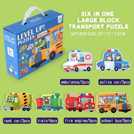 Cartoon Animal Puzzle Set